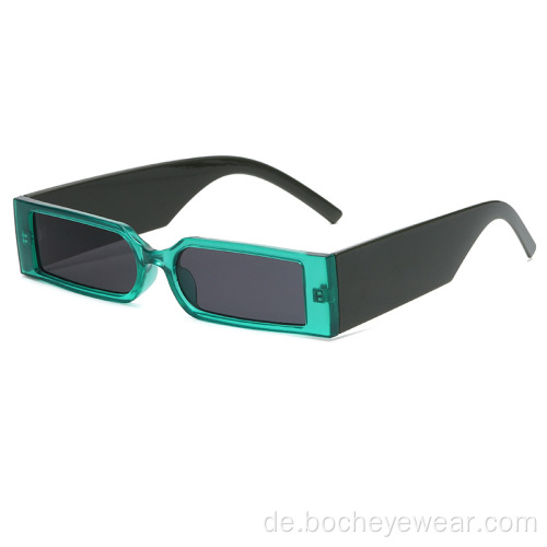 Neue Retro kleiner Rahmen quadratische Sonnenbrille weibliche Punk Hip-Hop-Mode-Brille breites Bein Disco-Sonnenbrille Herren s21147